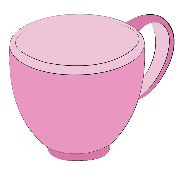 Une tasse rose