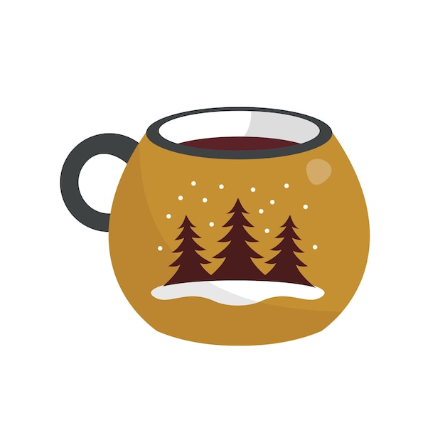 Tasse Avec Des Sapins