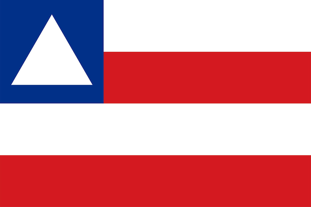État du drapeau de Bahia au Brésil Illustration vectorielle
