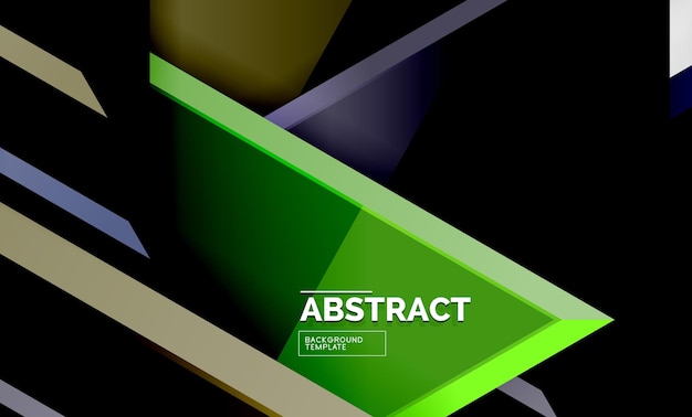 Tech futuriste formes géométriques 3D fond abstrait minimal