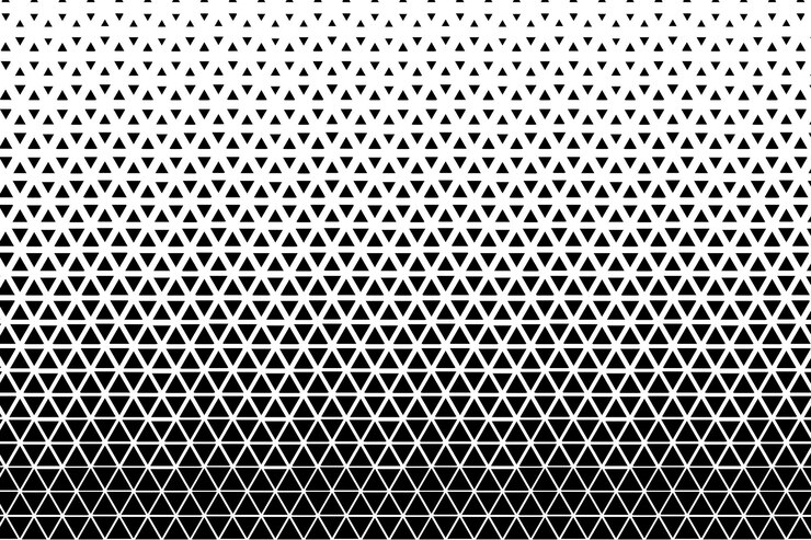 Vecteur techno géométrique abstraite avec motif transparent horizontal triangle noir
