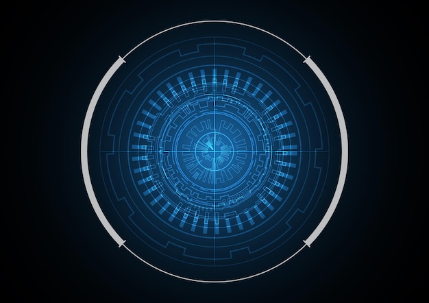 Technologie Abstraite Futur Radar Cercle Fond Illustration Vectorielle