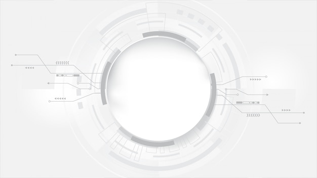 Technologie abstraite gris blanc