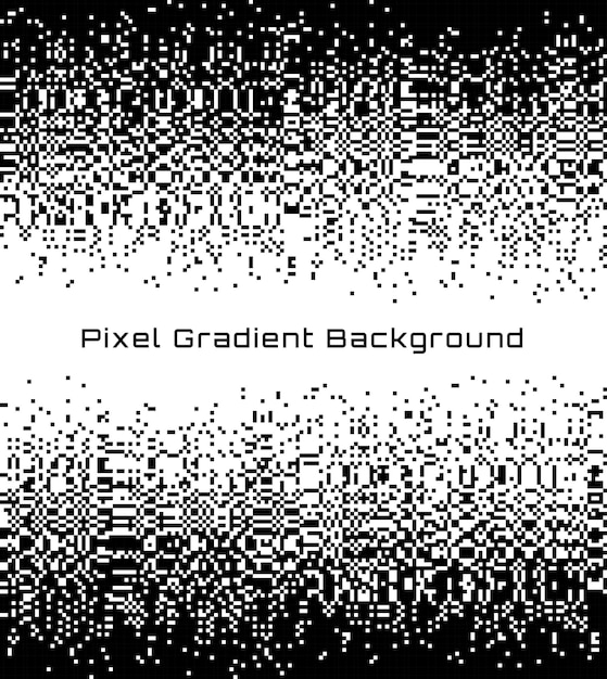 Vecteur la technologie abstraite des pixels, le gradient du fond central, la texture du motif pixelé, l'illustration vectorielle.