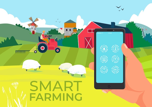 Technologie agricole sur smartphone