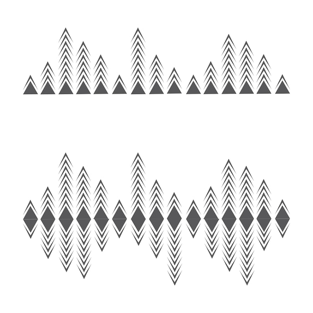 Technologie Audio Musique Ondes Sonores Vecteur Icône Illustration