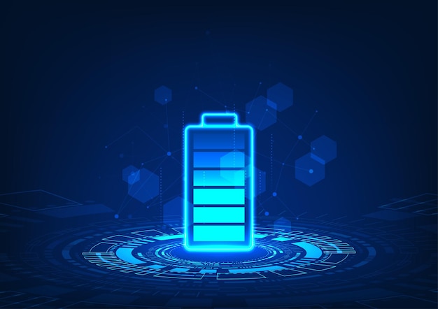 La technologie de la batterie est située sur le cercle de la technologie projetant la batterie avec