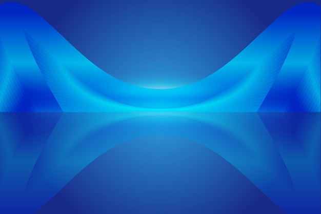 Vecteur la technologie bleue sens les lignes courbes abstraite du bâtiment arrière-plan vectoriel carré