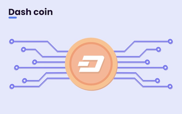 Technologie Dash Coin Blockchain Avec Technologie De Crypto-monnaie De Connexion Réseau