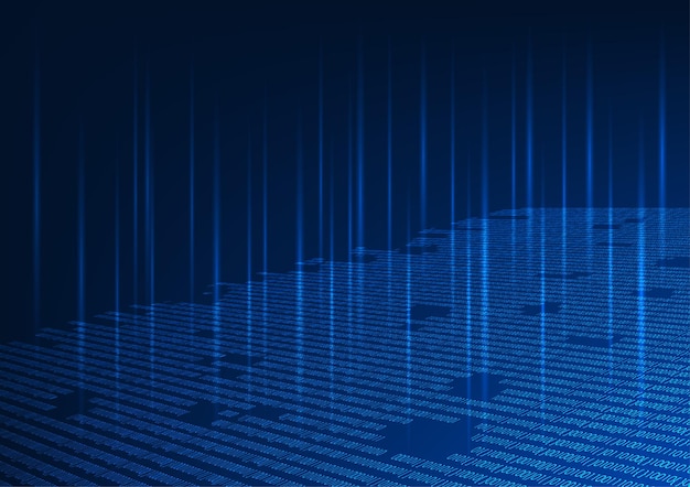 Technologie de fond abstraite Code numérique pour l'écriture de logiciels avec des faisceaux d'informations numériques