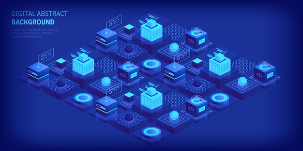 Technologie future numérique concept de fond abstrait Cyberspace numérique et réseau de données