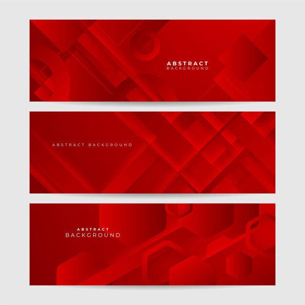 Technologie Futuriste Numérique Abstrait Rouge Coloré Design Bannière Abstrait Rouge Bannière Fond Avec Des Particules Et Des Formes D'onde Vecteur Abstrait Graphisme Bannière Modèle Fond Web Modèle