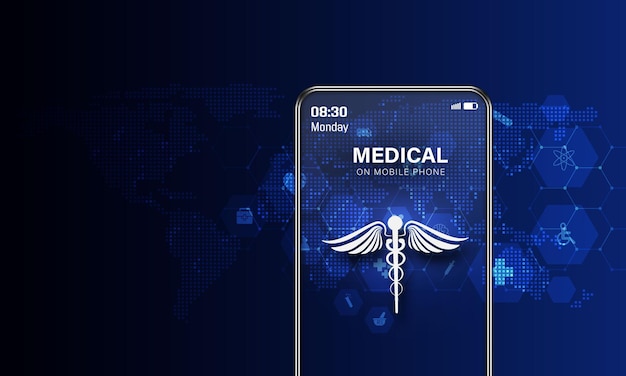 Technologie Médicale En Ligne Télémédecine Consultation Médicale Avec Un Médecin Dans Une Clinique Internet Communication De La Clinique Médicale En Ligne Avec Le Patient Via Un Téléphone Mobile