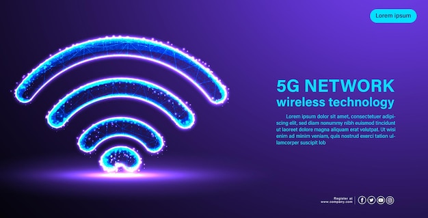 Vecteur technologie de réseau 5g