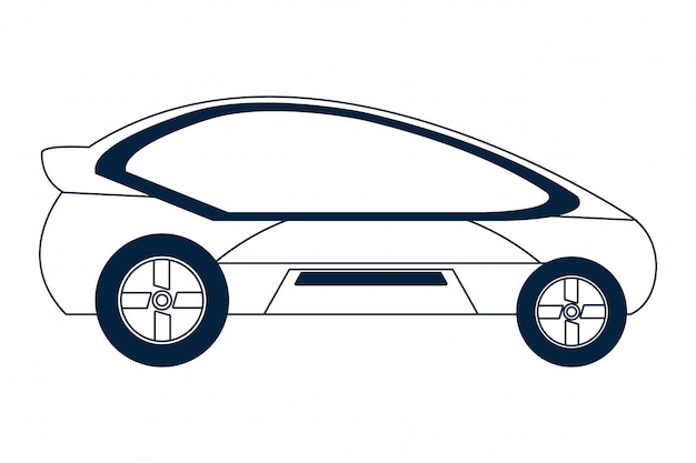 Vecteur technologie de voiture autonome