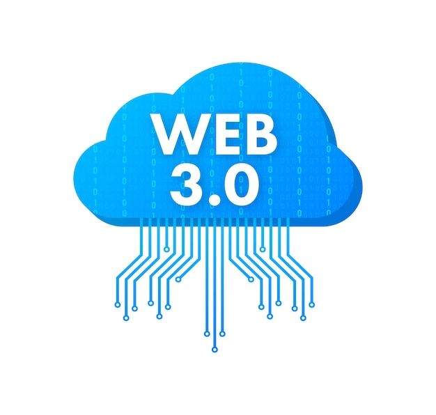 Technologie Web 30 pour la conception de sites Web Technologie de blockchain Internet Concept Nft