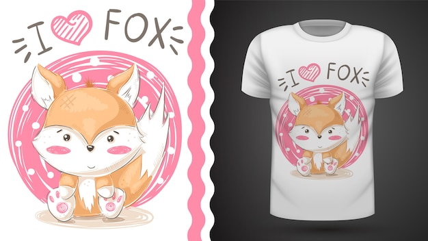 Tee-shirt Cute Renard - Idée D'impression