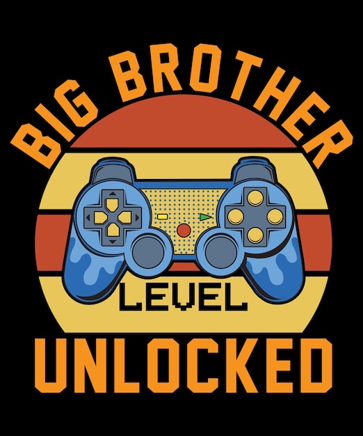 Tee-shirt Joueur Vidéo Big Brother Level Unlock