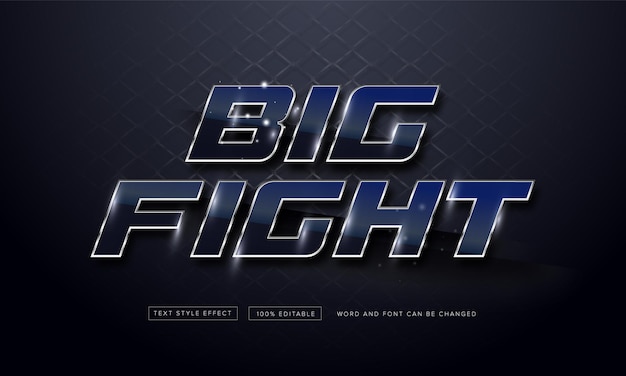 Téléchargement Gratuit De L'effet De Texte Blue Big Fight