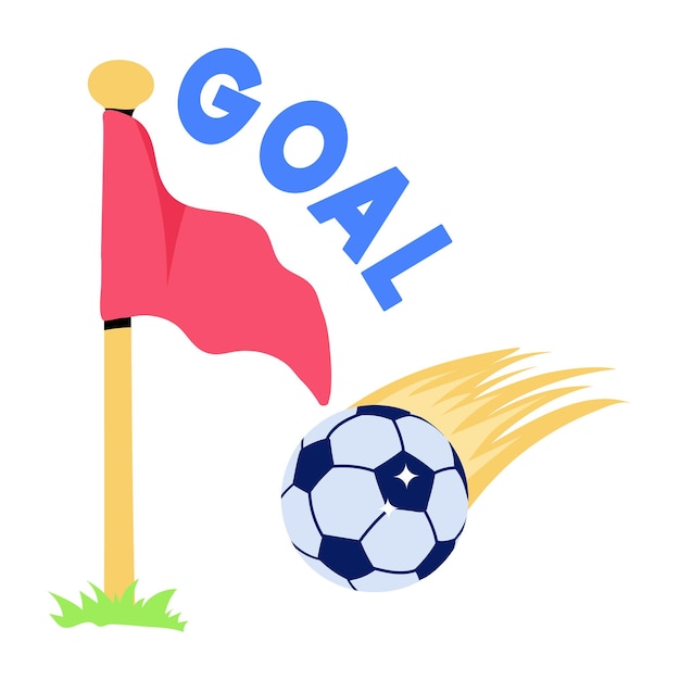 Un téléchargement d'icône plate de match de football