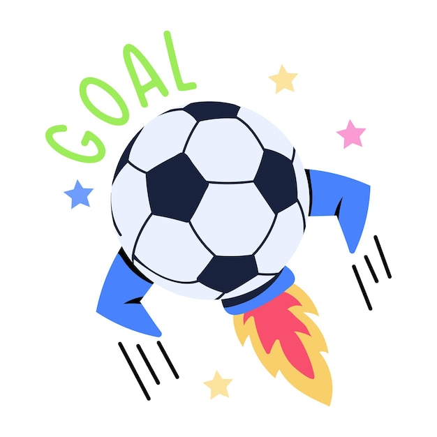 Un téléchargement d'icône plate de match de football