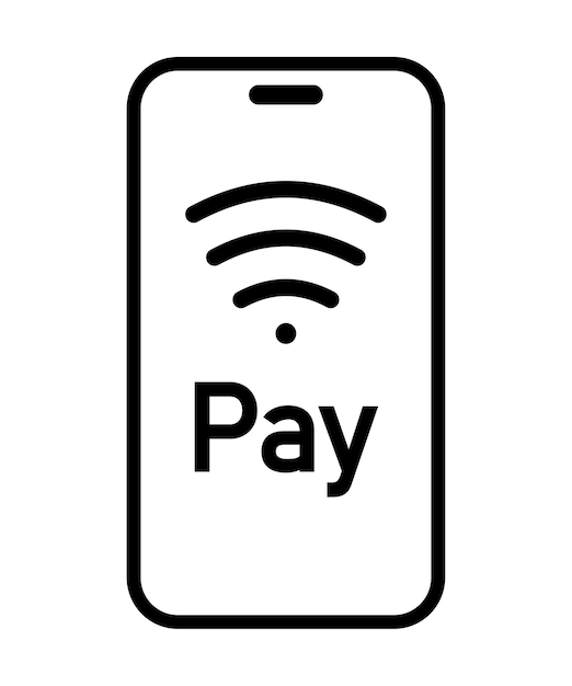 Téléphone Avec Icône De Ligne De Texte Payante Carte Bancaire En Ligne Paiement Sans Contact Nfs Terminal De Paiement Atm Chèque Salaire Concept D'argent Icône De Ligne Vectorielle Isolée Sur Fond Blanc