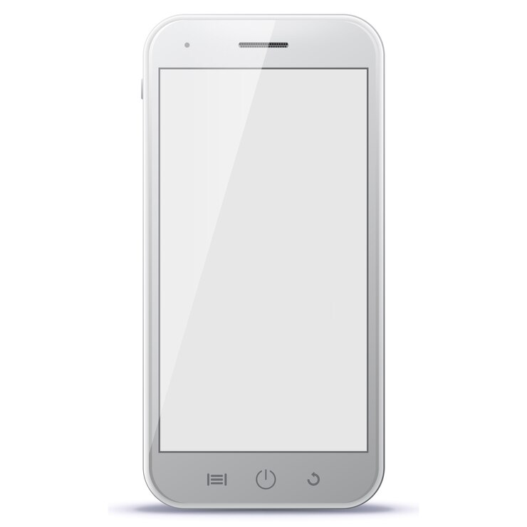Vecteur téléphone intelligent blanc