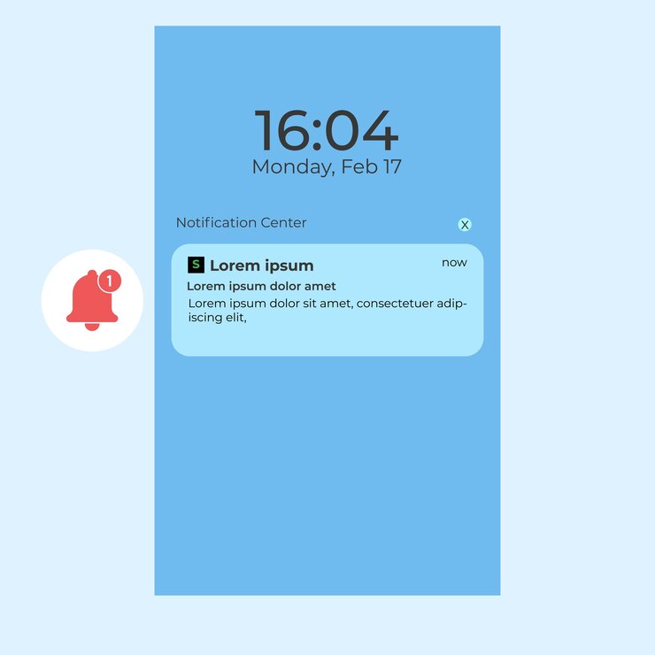 Vecteur téléphone avec notifications d'achat boîtes de notification modèle pour iphone smartphone message interf