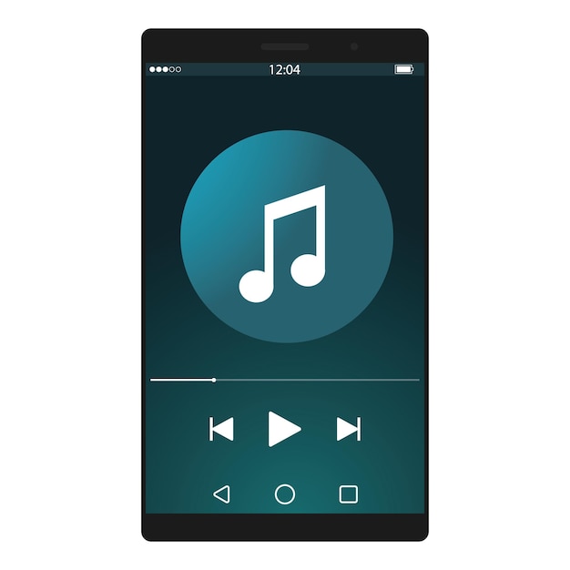 Téléphone Portable, Interface D'application De Lecteur De Musique