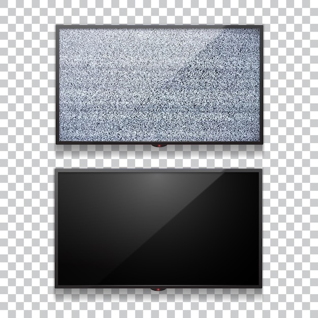 Vecteur télévision à écran plat lcd réaliste