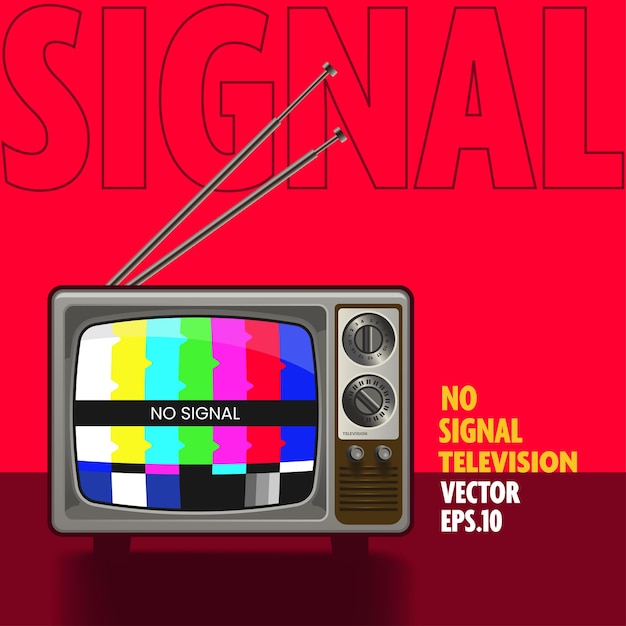 Vecteur télévision sans signal