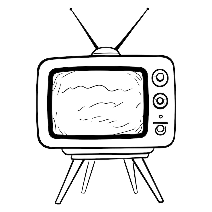 Vecteur une télévision