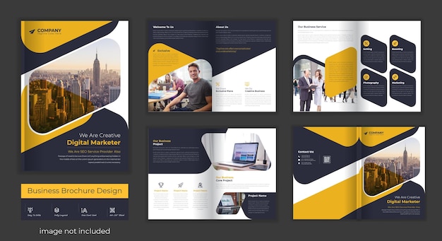 Temp de conception de brochure d'entreprise