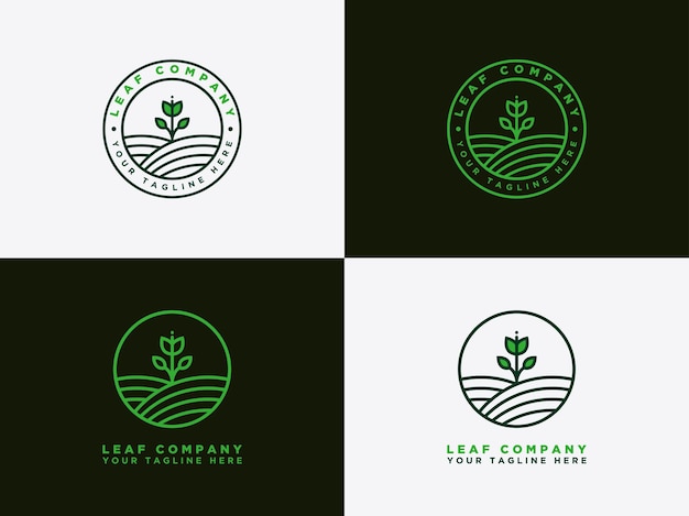 Tempalte Leaf Logo Design Set Symbole De Nature Simple