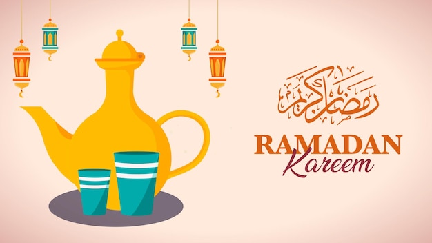 Template d'arrière-plan du mois de Ramadan