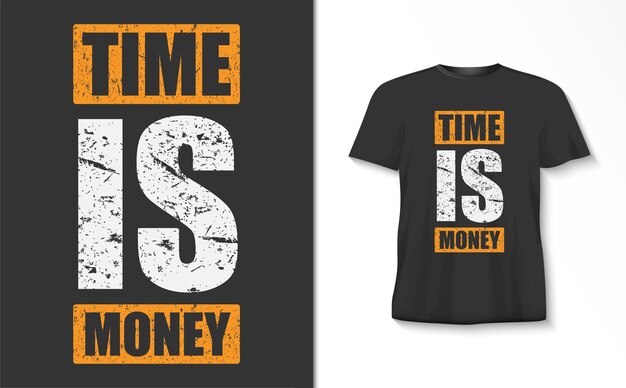 Le Temps, C'est De L'argent Tshirt Typographie