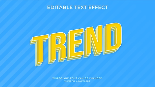 Tendance Effets De Texte Modifiables