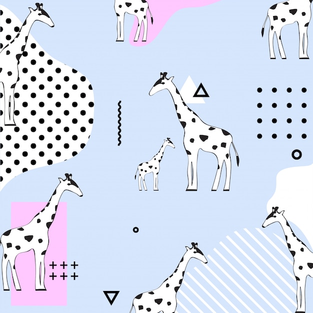 Tendance Pasel Girafe Sans Soudure De Fond