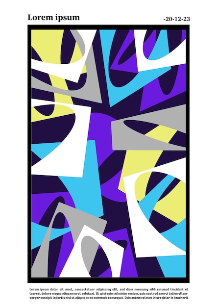 Tendances colorées de conception d'affiches de forme géométrique de maximalisme