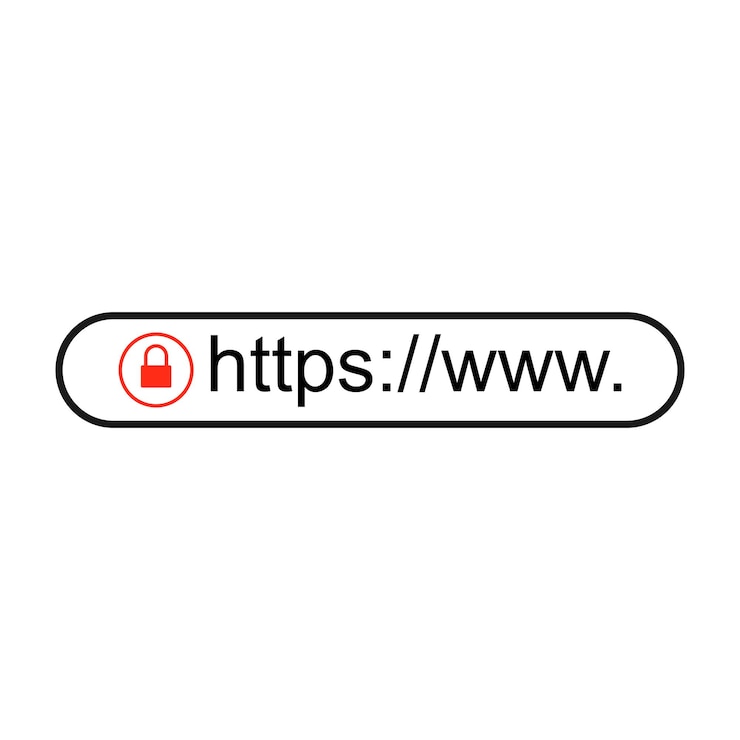 Vecteur tendances de navigation du protocole https et conception de symboles d'illustration vectorielle de sécurité de connexion