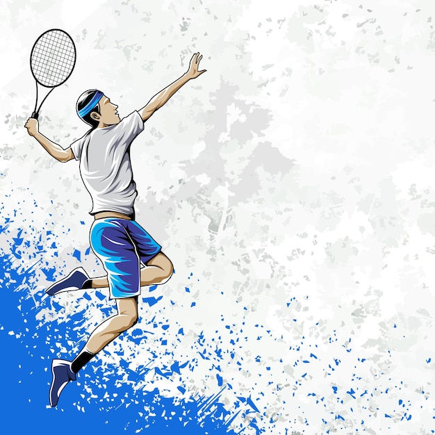 Tennis ou badminton Vecteur d'arrière-plan Vecteur de l'illustration de la journée internationale du sport