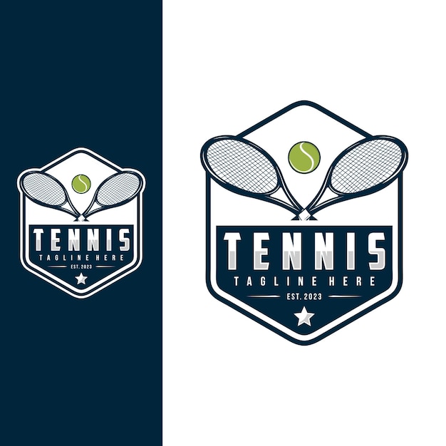 Tennis logo icône design modèle de badge de sport Illustration vectorielle