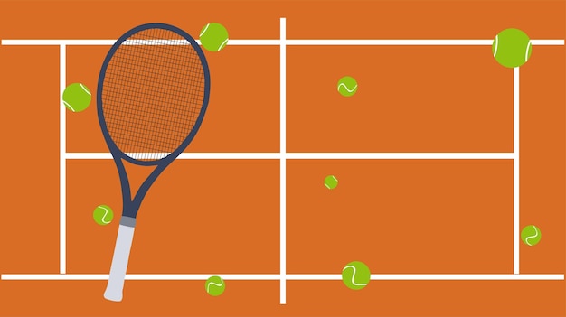 Tennis Vector Raket Clay fond d'écran fond d'écran