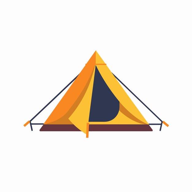 Tent_flat_iconcolored_vector_element (élément De Vecteur Coloré)