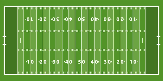 Terrain de football américain de vecteur