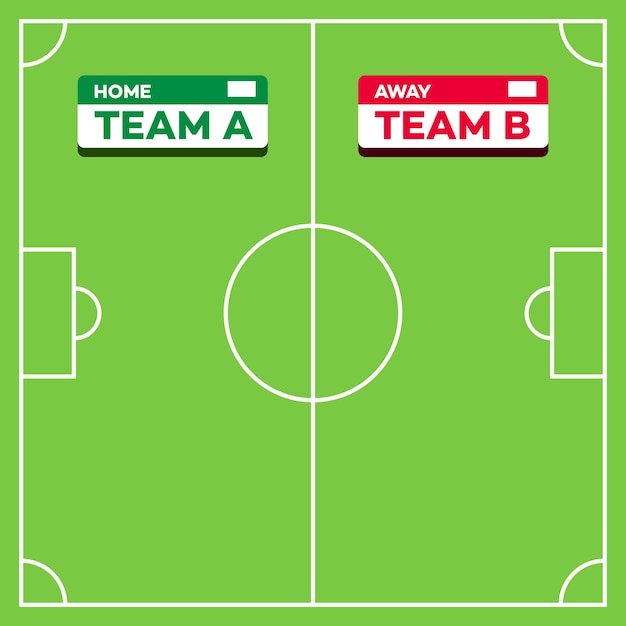 Vecteur terrain de football et tableau de bord vector illustration