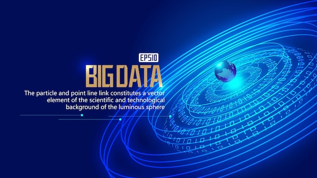 Terre numérique 3d 01 ouverture lumineuse numérique composition réseau mondial big data abstract backgrou