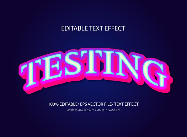 Test d'effet de texte 3D modifiable