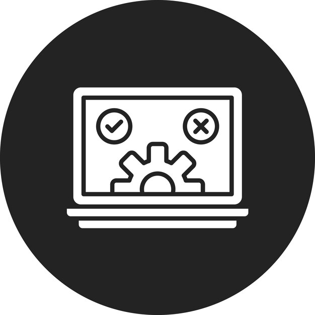 Test de l'image vectorielle de l'icône Qa peut être utilisé pour UX et UI