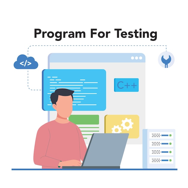 Test d'innovation logicielle développement de site Web de technologie numérique mondiale explorer le futur programme en ligne